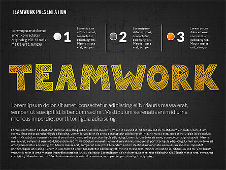 Teamwork presentatie in krijtbord stijl, Dia 9, 02748, Figuren — PoweredTemplate.com