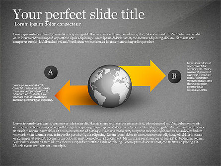 Stages and Process Diagram with Globe, Slide 10, 02749, Stage Diagrams — PoweredTemplate.com