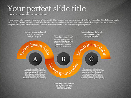 Fasi e diagramma di processo con il globo, Slide 13, 02749, Diagrammi Palco — PoweredTemplate.com