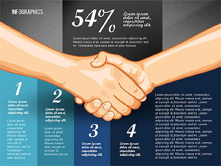 Onderhandelen infographics begrip, Dia 13, 02750, Infographics — PoweredTemplate.com
