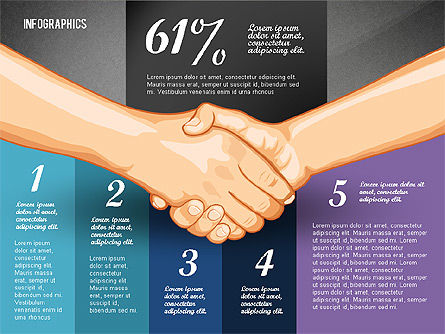 Onderhandelen infographics begrip, Dia 14, 02750, Infographics — PoweredTemplate.com