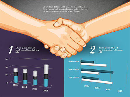 Onderhandelen infographics begrip, Dia 16, 02750, Infographics — PoweredTemplate.com