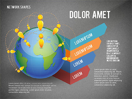 Globe e opzioni, Slide 16, 02751, Diagrammi Palco — PoweredTemplate.com