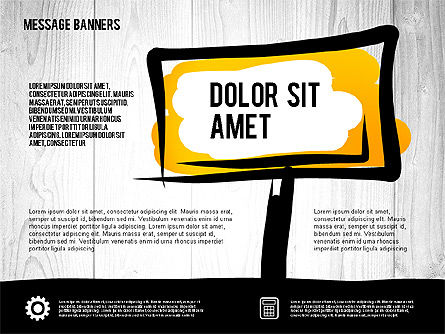 Bulles de discours à la main dessinées, Diapositive 2, 02753, Formes — PoweredTemplate.com