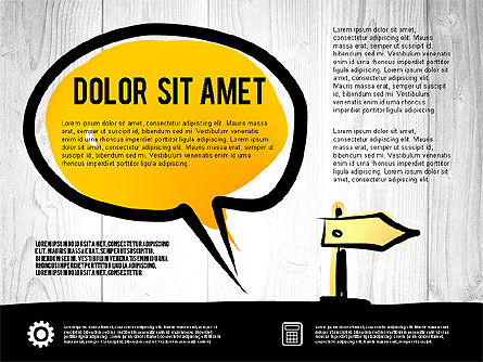 Bulles de discours à la main dessinées, Diapositive 5, 02753, Formes — PoweredTemplate.com
