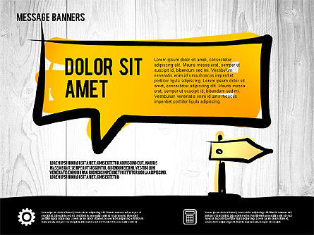 Bulles de discours à la main dessinées, Diapositive 7, 02753, Formes — PoweredTemplate.com