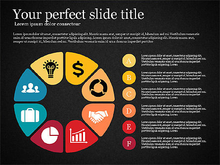 Circle Process with Icons Toolbox, Slide 12, 02754, Process Diagrams — PoweredTemplate.com