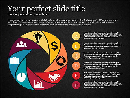 Circle Process with Icons Toolbox, Slide 13, 02754, Process Diagrams — PoweredTemplate.com