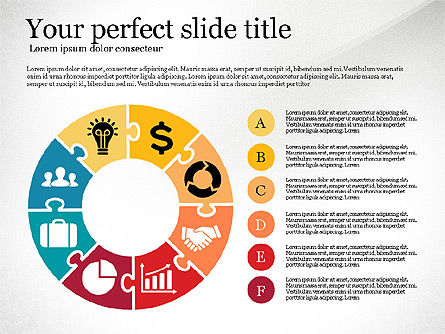 Processus de cercle avec icônes boîte à outils, Diapositive 2, 02754, Schémas de procédés — PoweredTemplate.com