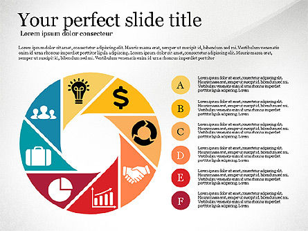 Trattato del cerchio con icone cassetta degli attrezzi, Slide 3, 02754, Diagrammi di Processo — PoweredTemplate.com