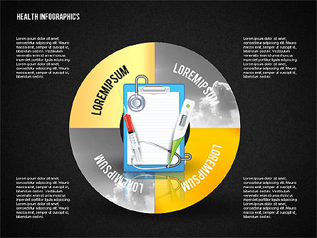 Boîte à outils d'infographie médicale, Diapositive 10, 02757, Schémas et graphiques médicaux — PoweredTemplate.com