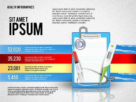 Medische infographics toolbox, Dia 4, 02757, Medische Diagrammen en Grafieken — PoweredTemplate.com
