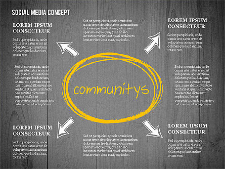Concepto de presentación de la estrategia de los medios sociales, Diapositiva 12, 02758, Plantillas de presentación — PoweredTemplate.com