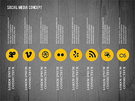 Concept de présentation de stratégie de médias sociaux, Diapositive 15, 02758, Modèles de présentations — PoweredTemplate.com