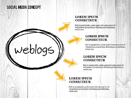 Concepto de presentación de la estrategia de los medios sociales, Diapositiva 6, 02758, Plantillas de presentación — PoweredTemplate.com
