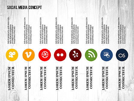 Concept de présentation de stratégie de médias sociaux, Diapositive 7, 02758, Modèles de présentations — PoweredTemplate.com