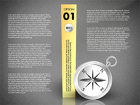 Options avec compas, Diapositive 10, 02759, Schémas d'étapes — PoweredTemplate.com