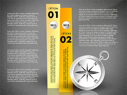 Options avec compas, Diapositive 11, 02759, Schémas d'étapes — PoweredTemplate.com