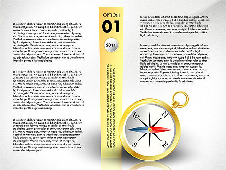 Options avec compas, Diapositive 2, 02759, Schémas d'étapes — PoweredTemplate.com