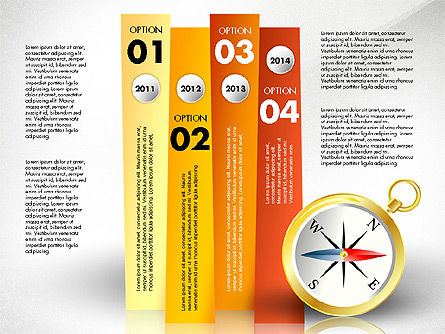 Options avec compas, Diapositive 5, 02759, Schémas d'étapes — PoweredTemplate.com