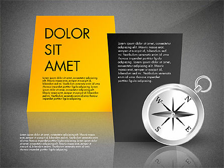 Options avec compas, Diapositive 9, 02759, Schémas d'étapes — PoweredTemplate.com