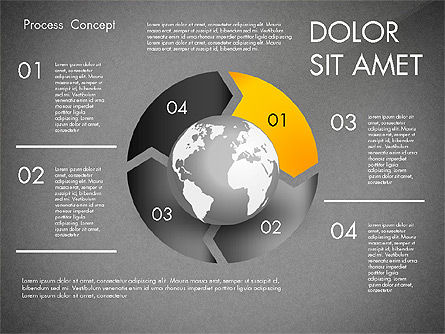 Mengolah Kotak Peralatan Dengan Bola Dunia, Slide 11, 02761, Diagram Proses — PoweredTemplate.com