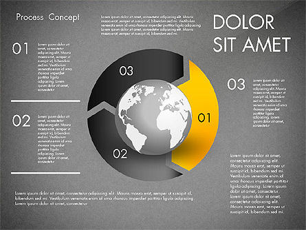 Boîte à outils de processus avec globe, Diapositive 13, 02761, Schémas de procédés — PoweredTemplate.com
