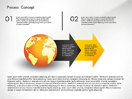 グローブ付きプロセスツールボックス, スライド 4, 02761, プロセス図 — PoweredTemplate.com