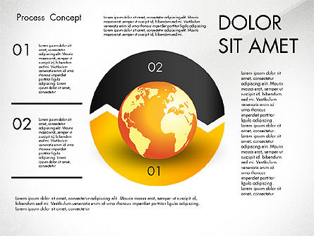 Caja de herramientas de proceso con Globo, Diapositiva 7, 02761, Diagramas de proceso — PoweredTemplate.com