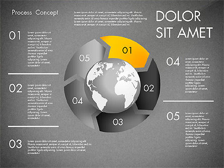 Caja de herramientas de proceso con Globo, Diapositiva 9, 02761, Diagramas de proceso — PoweredTemplate.com