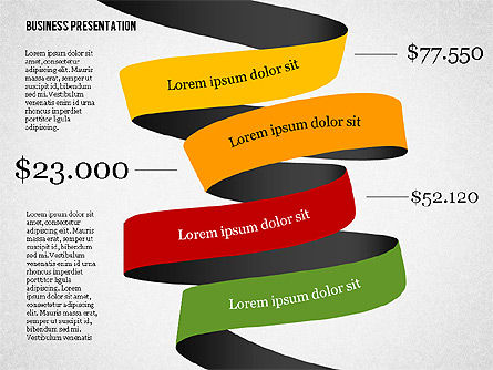 Présentation commerciale créative avec tableaux basés sur les données, Modele PowerPoint, 02762, Modèles de présentations — PoweredTemplate.com