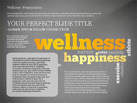 Wellness Word Cloud Presentation Template, Slide 10, 02765, Presentation Templates — PoweredTemplate.com