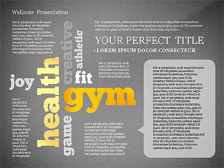 Wellness Word Cloud Presentation Template, Slide 14, 02765, Presentation Templates — PoweredTemplate.com