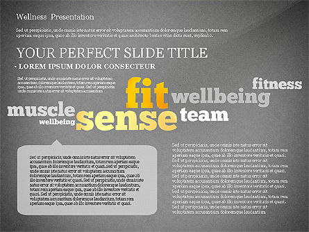 Wellness Word Cloud Presentation Template, Slide 15, 02765, Presentation Templates — PoweredTemplate.com