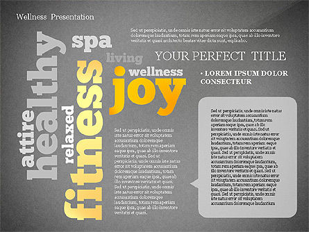 Wellness Word Cloud Presentation Template, Slide 16, 02765, Presentation Templates — PoweredTemplate.com