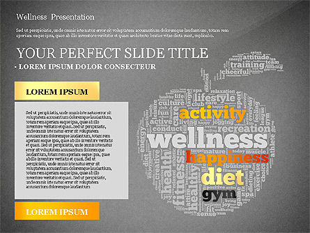 Wellness Word Cloud Presentation Template, Slide 9, 02765, Presentation Templates — PoweredTemplate.com