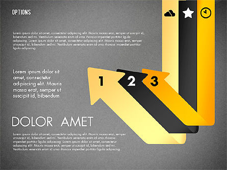 Concepto de Opciones y Flechas, Diapositiva 12, 02768, Diagramas de la etapa — PoweredTemplate.com