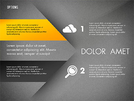 Opzioni e frecce concetto, Slide 14, 02768, Diagrammi Palco — PoweredTemplate.com