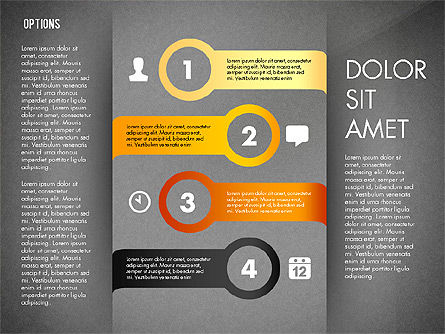 Concepto de Opciones y Flechas, Diapositiva 15, 02768, Diagramas de la etapa — PoweredTemplate.com