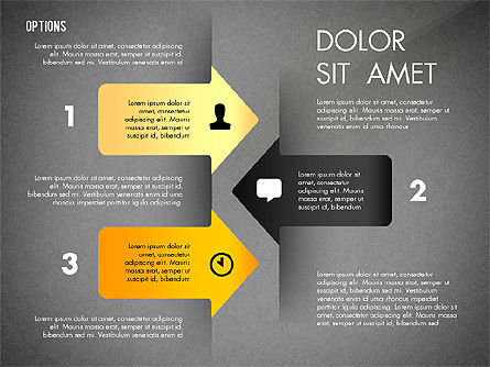 Concepto de Opciones y Flechas, Diapositiva 16, 02768, Diagramas de la etapa — PoweredTemplate.com