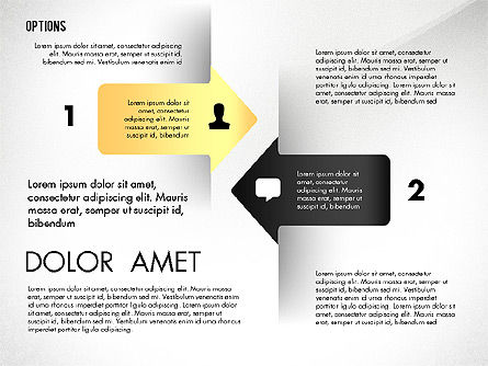 Opzioni e frecce concetto, Slide 2, 02768, Diagrammi Palco — PoweredTemplate.com