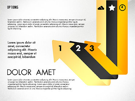 Opzioni e frecce concetto, Slide 4, 02768, Diagrammi Palco — PoweredTemplate.com