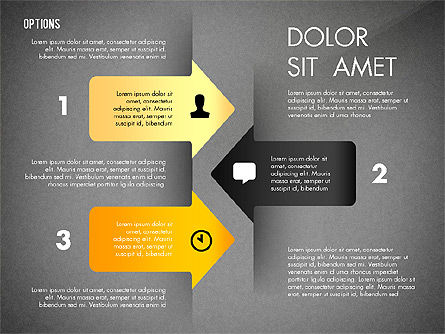 Concepto de Opciones y Flechas, Diapositiva 8, 02768, Diagramas de la etapa — PoweredTemplate.com
