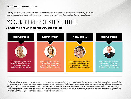 Business Presentation in Modern Colors, PowerPoint Template, 02769, Presentation Templates — PoweredTemplate.com