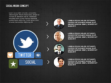 Concept de présentation de réseau social, Diapositive 14, 02770, Modèles de présentations — PoweredTemplate.com