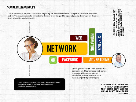 Social networking apresentação conceito, Deslizar 8, 02770, Modelos de Apresentação — PoweredTemplate.com
