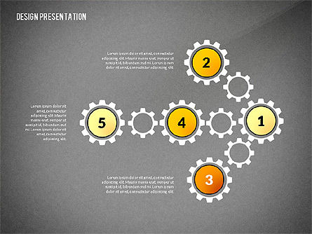 Tombol Tanda Panah Dan Koneksi, Slide 11, 02772, Diagram Proses — PoweredTemplate.com