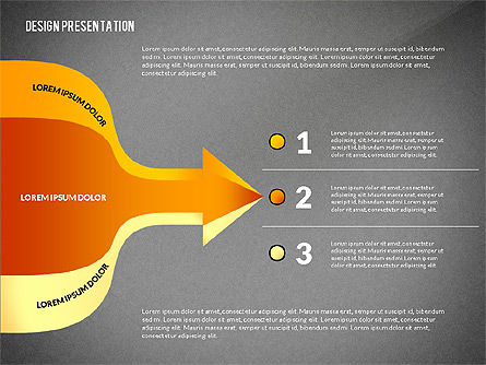 Tombol Tanda Panah Dan Koneksi, Slide 13, 02772, Diagram Proses — PoweredTemplate.com