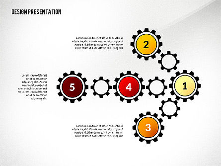 Tombol Tanda Panah Dan Koneksi, Slide 3, 02772, Diagram Proses — PoweredTemplate.com