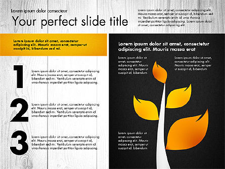 Schéma de scène avec arbre, Diapositive 2, 02778, Schémas d'étapes — PoweredTemplate.com